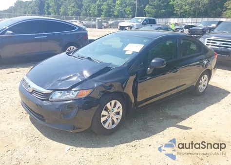 2012 Honda Civic Lx из США, поврежденный, VIN 19XFB2F57CE350126